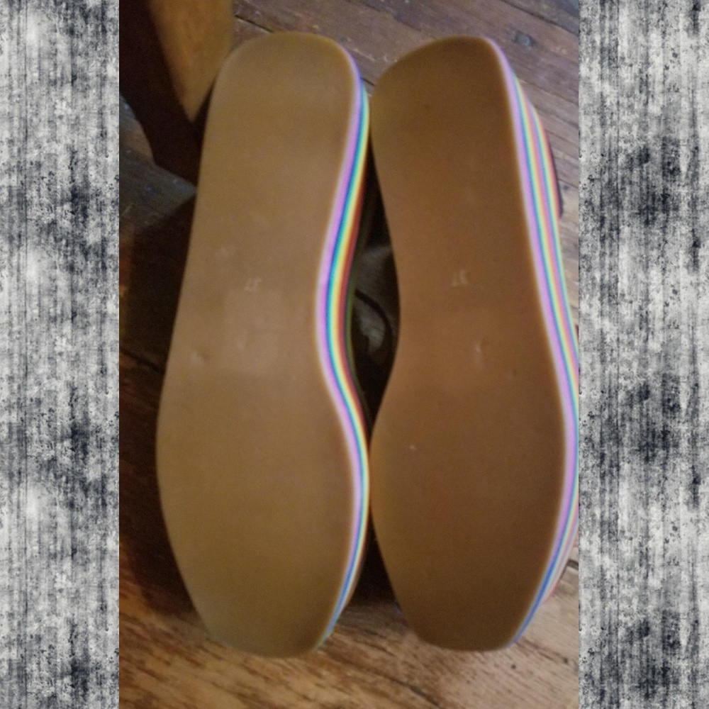 Jeffrey Campbell  rainbow platform SANDALS - Picture 8 of 8